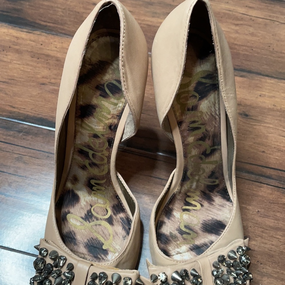 Sam Edelman tan leather upper heels size 8 - Picture 6 of 10